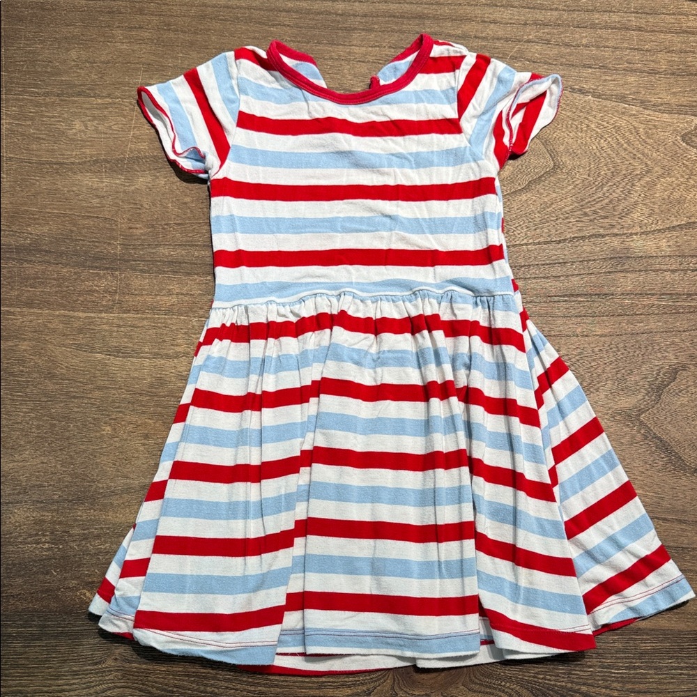 Kickee Pants Striped Red and White Casual Dress